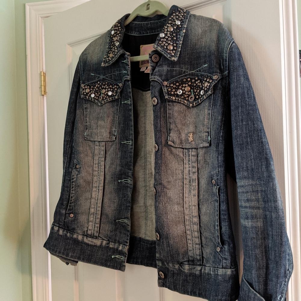 Parasuco | Embellished distressed Jean jacket